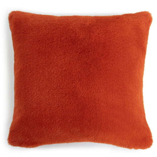 Orange on sale fluffy cushions