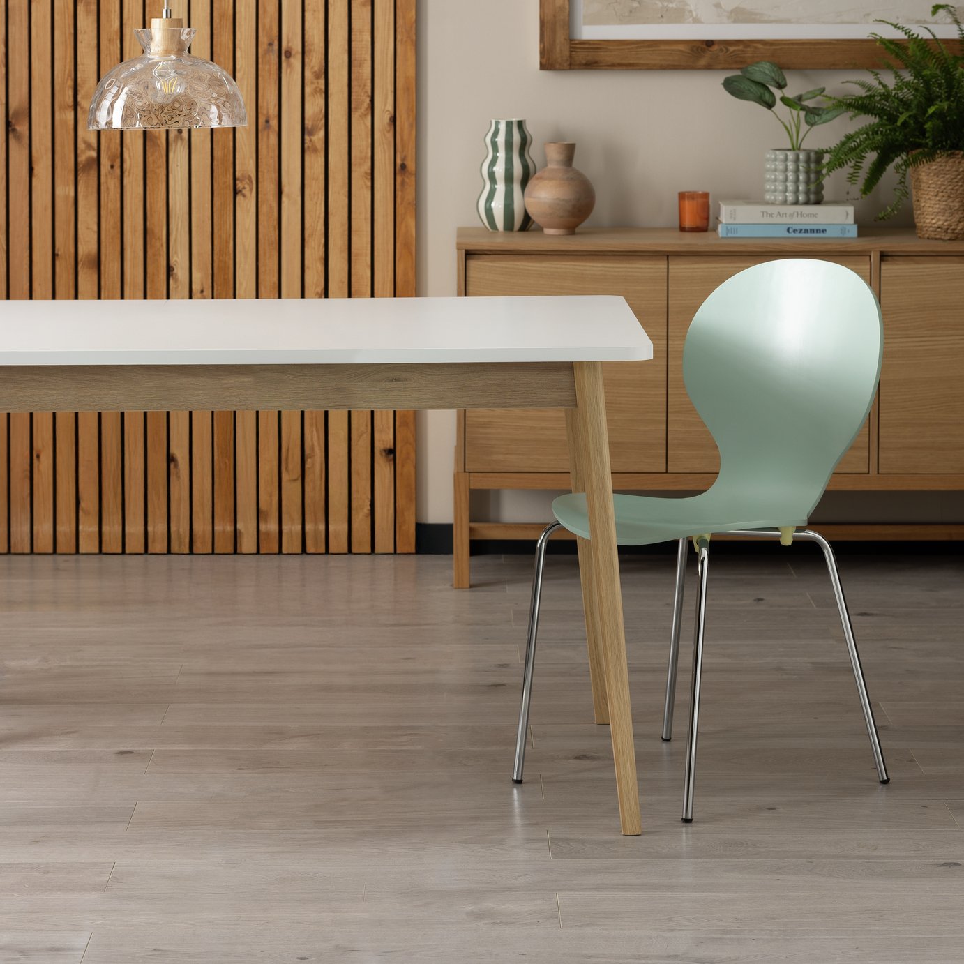 Habitat Bentwood Metal Dining Chair - Sage Green