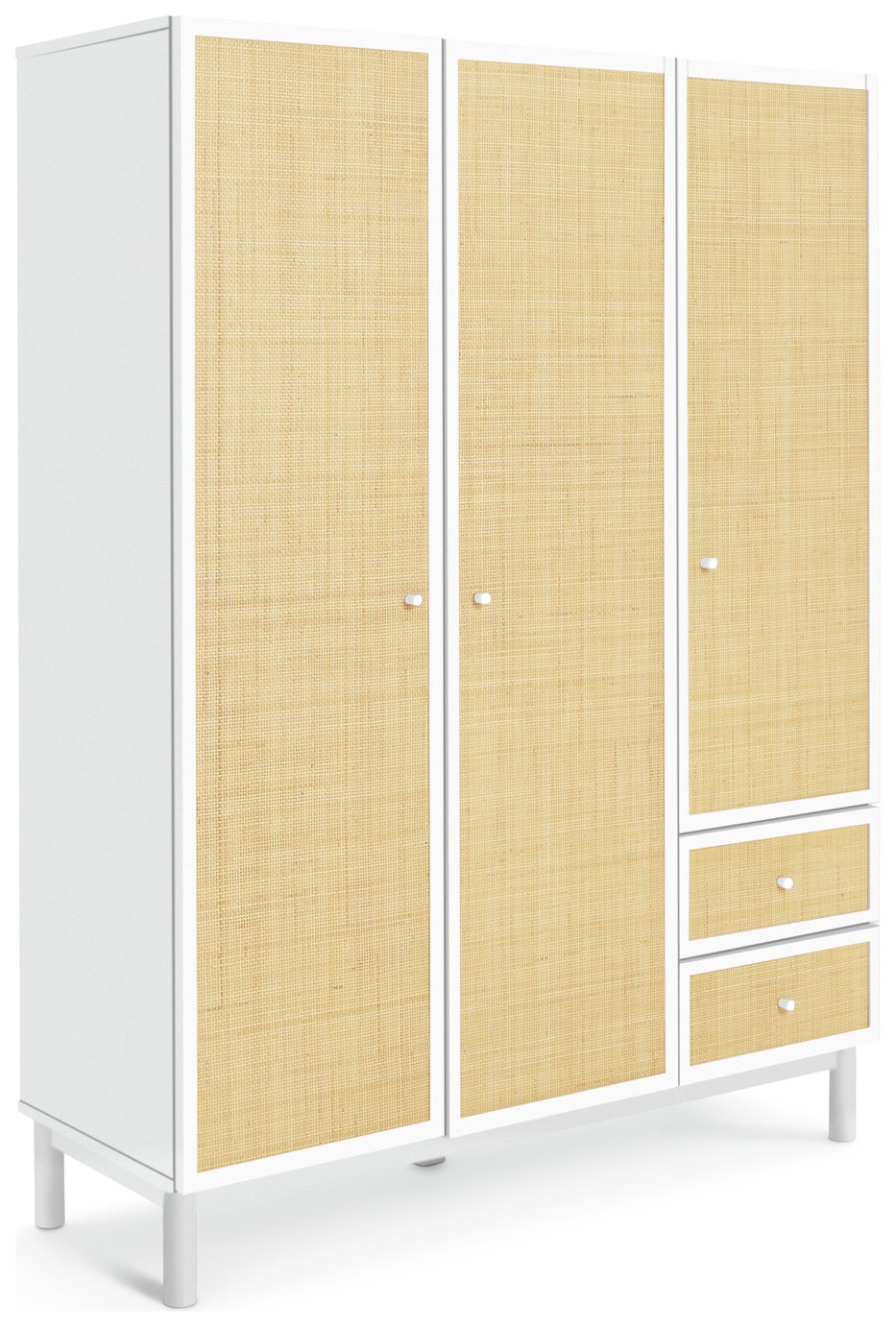 Habitat Simone 3 Door 2 Drawer Wardrobe - White 