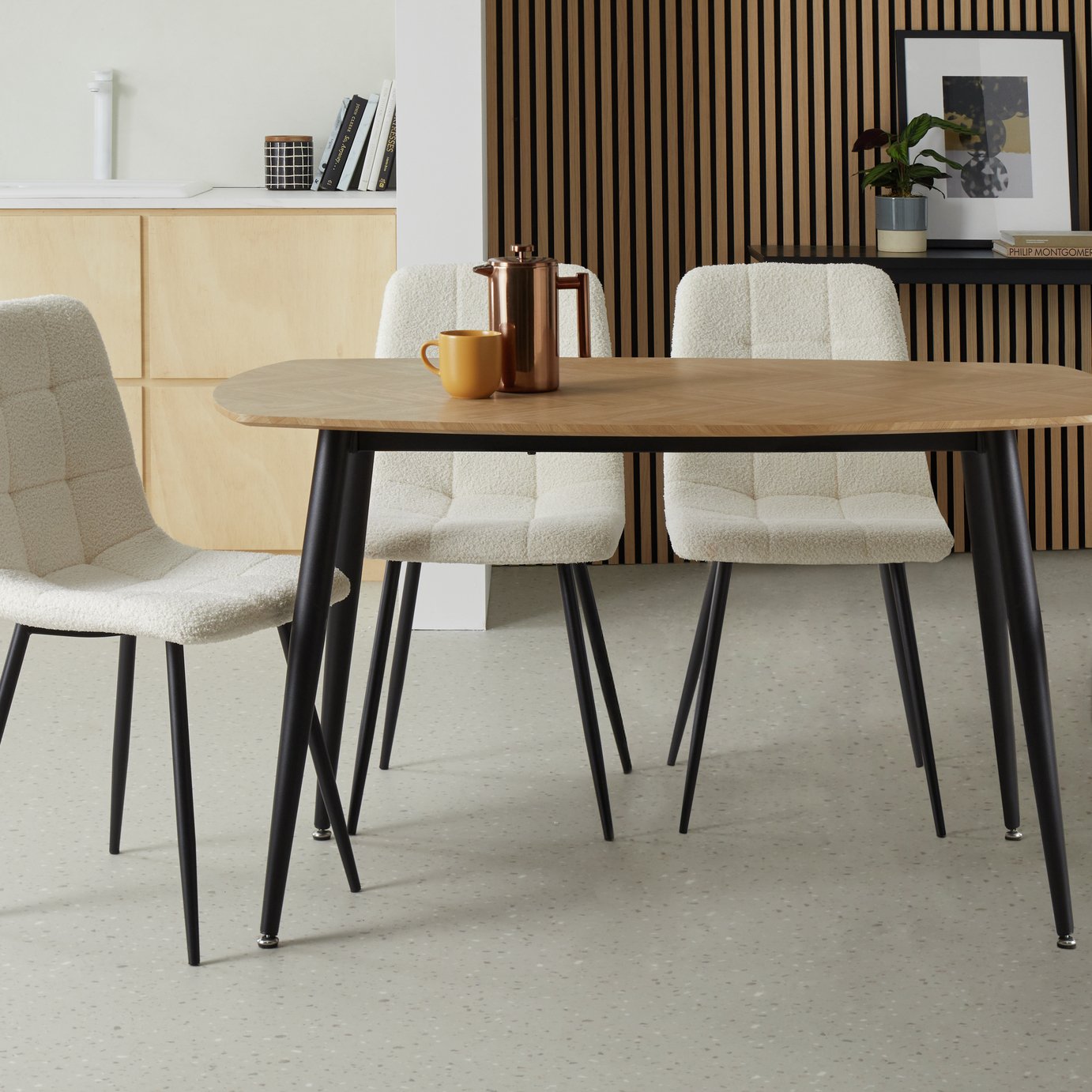 Argos Home Cobin 4 Seater Dining Table - Natural