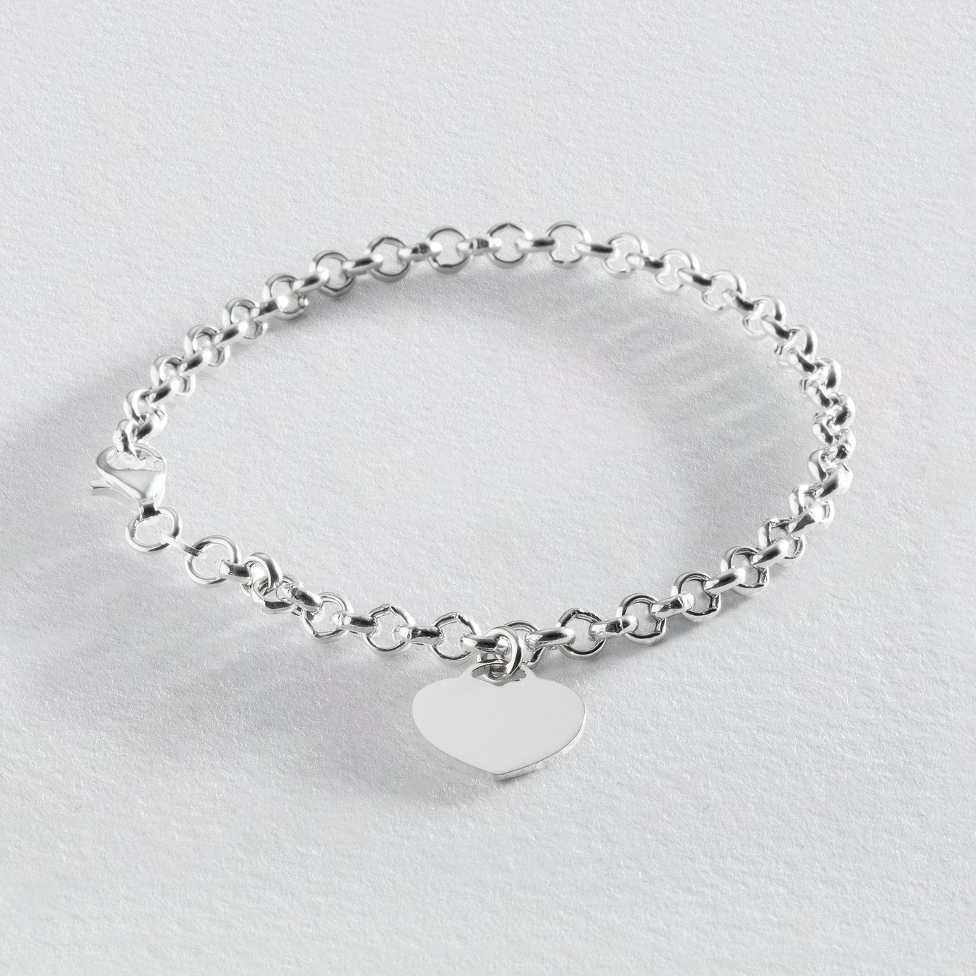 Revere Sterling Silver Belcher Heart Bracelet