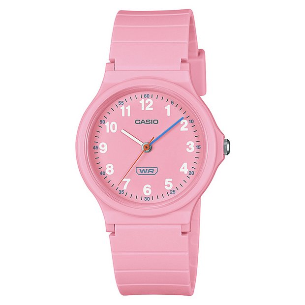 Buy Casio Classic Analogue Pink Silicone Strap Watch Womens watches Argos