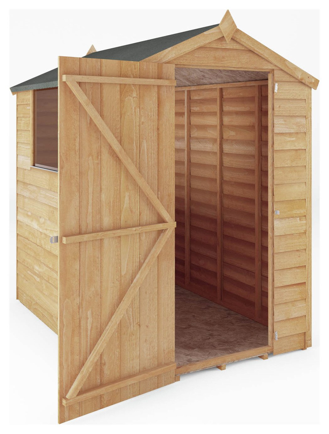 Mercia Wooden Overlap Garden Shed  6 x 4ft