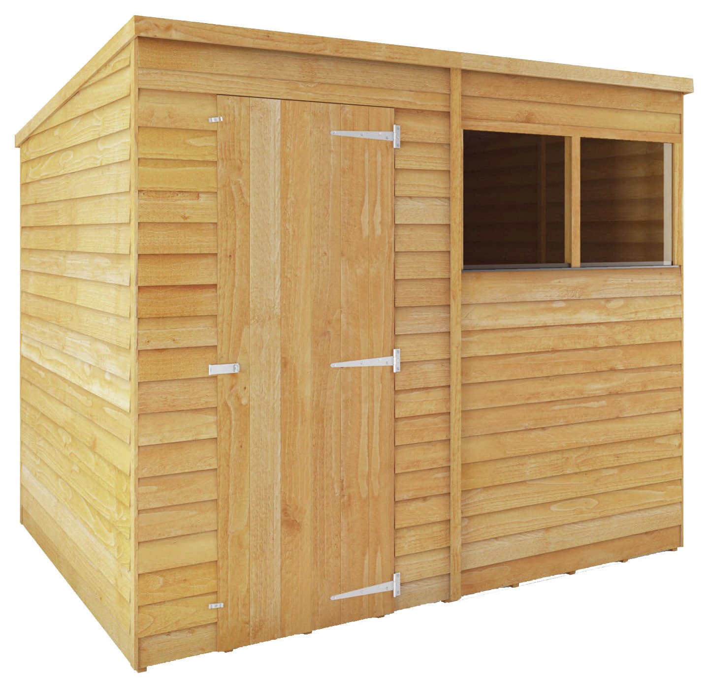 Mercia Wooden Overlap Pent Garden Shed - 8 x 6ft