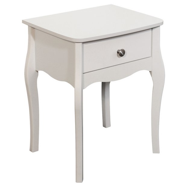 Buy Amelie 1 Drawer Bedside Table White Bedside Tables Argos
