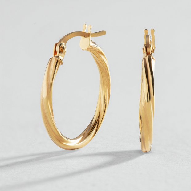 Argos rose deals gold hoop earrings