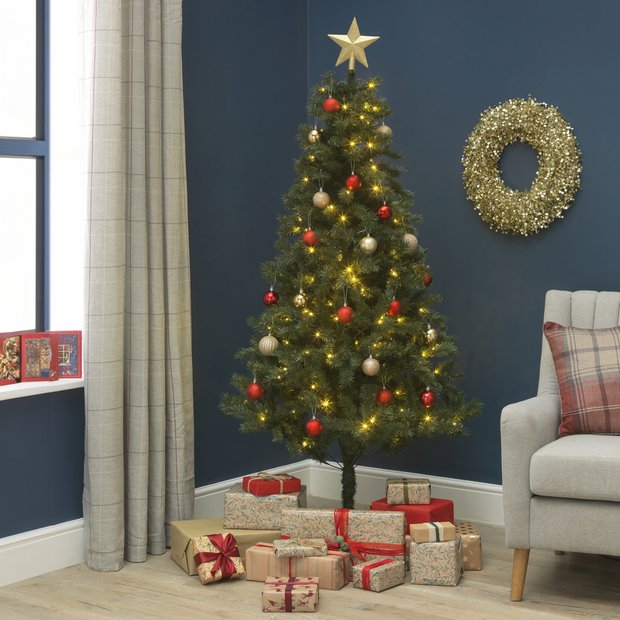 Buy Habitat 6ft Pre lit Nordland Christmas Tree Christmas trees