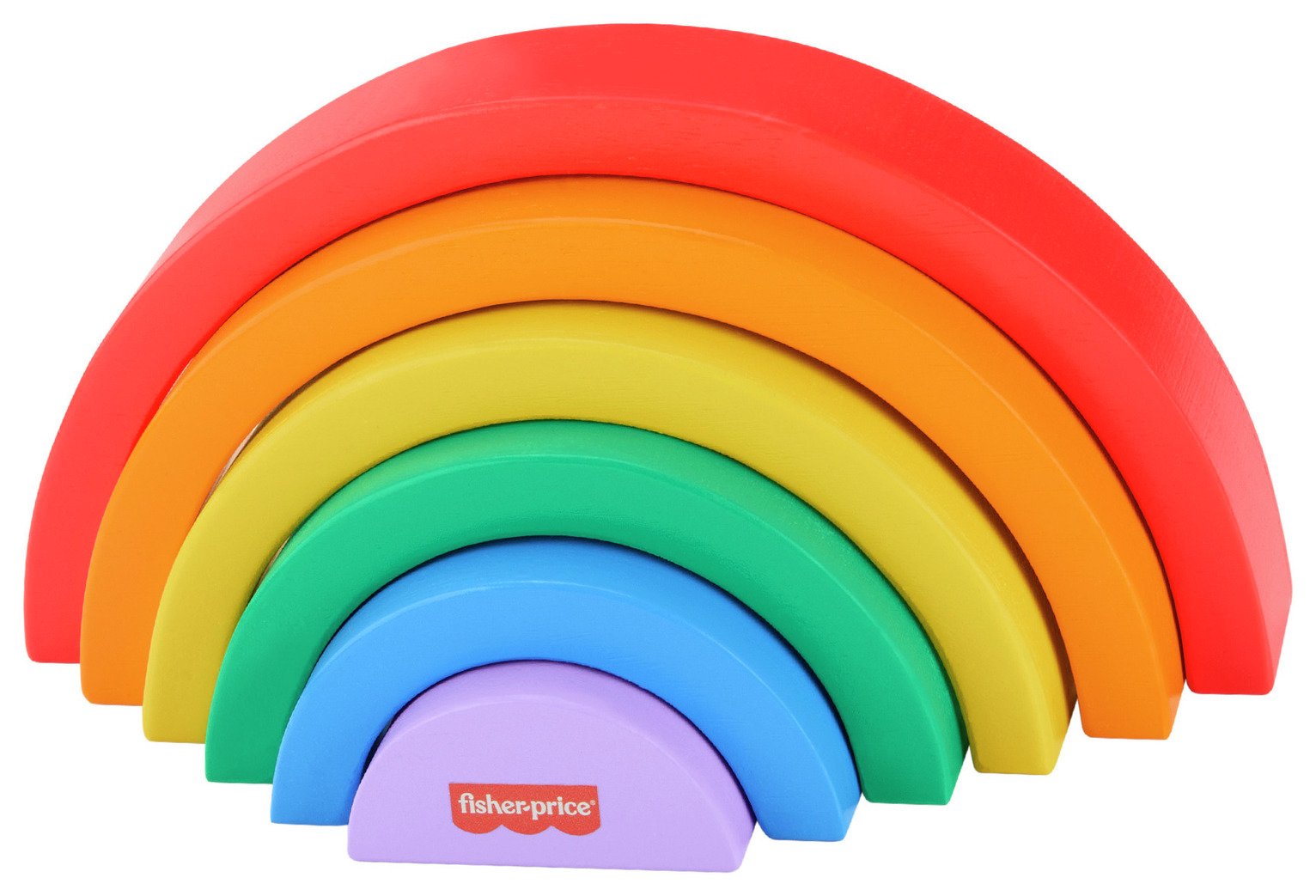 Fisher-Price Toddler Toy Wooden Stacking Rainbow