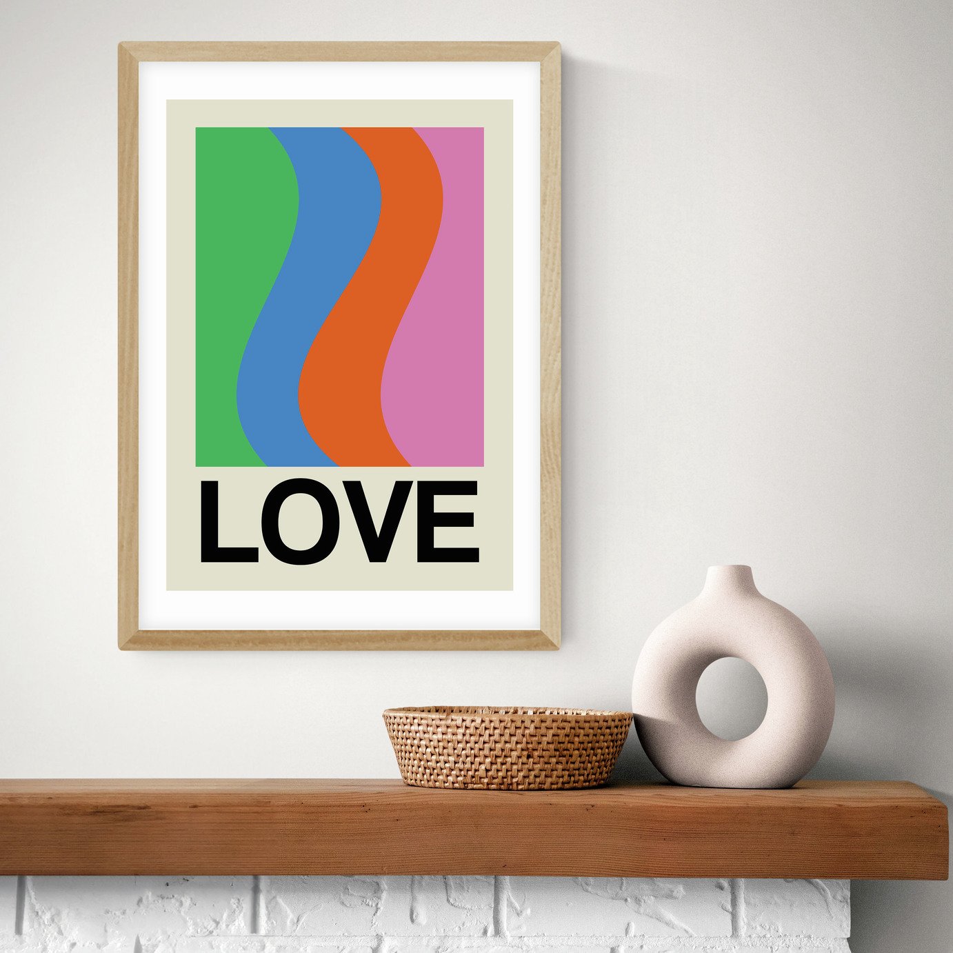 East End Prints Love Wave Gala Art Print