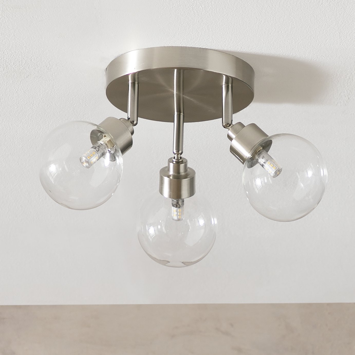 Habitat Tay Stainless Steel 3 Light Spotlight - Chrome