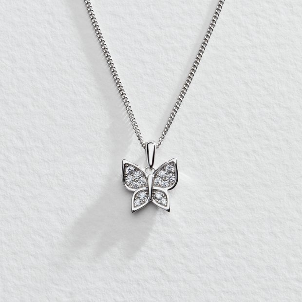 Argos heart hot sale necklace silver