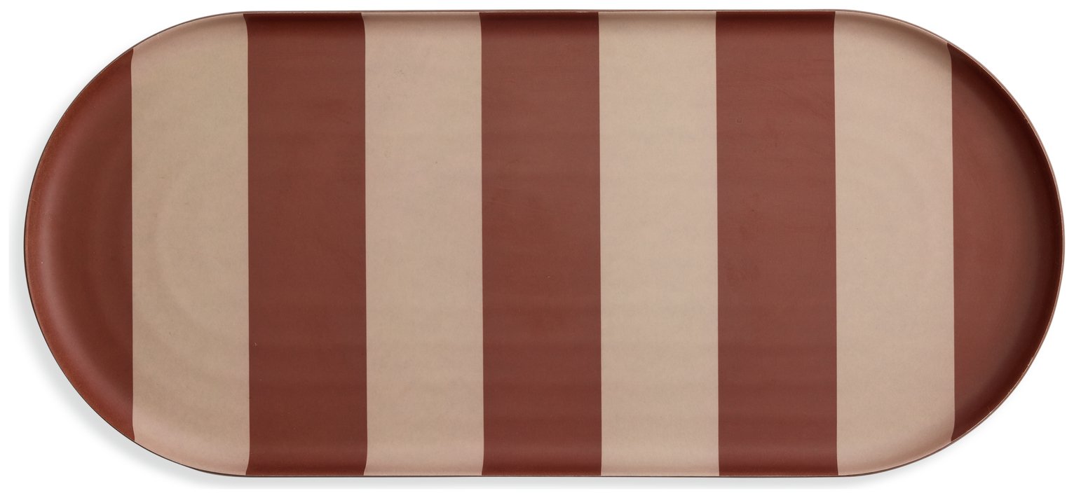 Habitat Luxe Striped Serving Tray