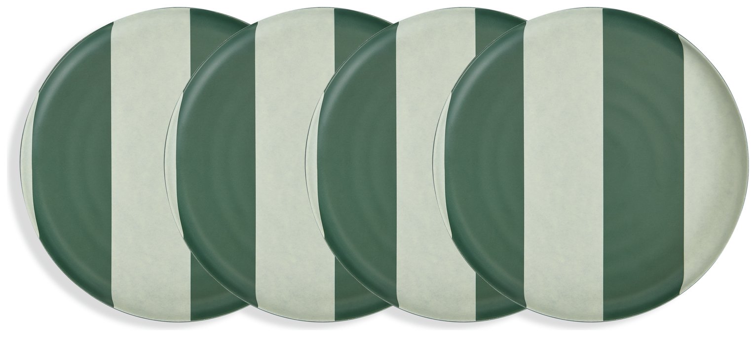 Habitat Striped Picnic Side Plate – set of 4