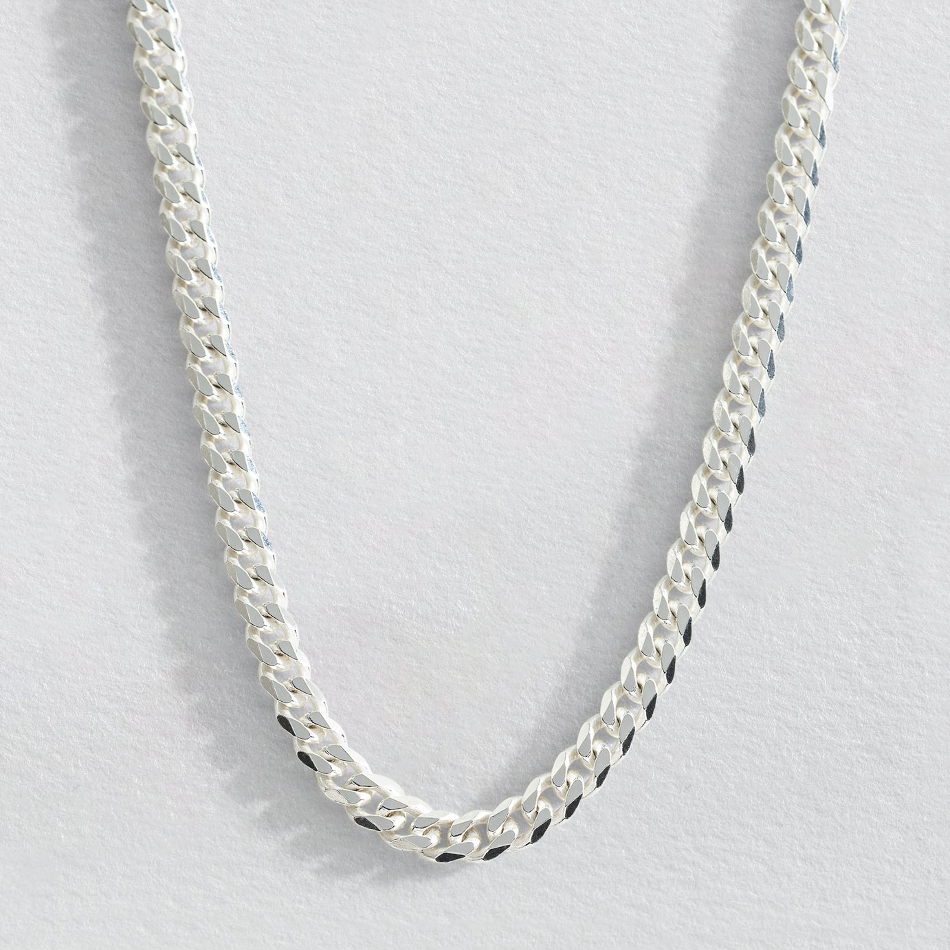 Revere Men's Sterling Silver 20 In Solid Curb Chain Necklace