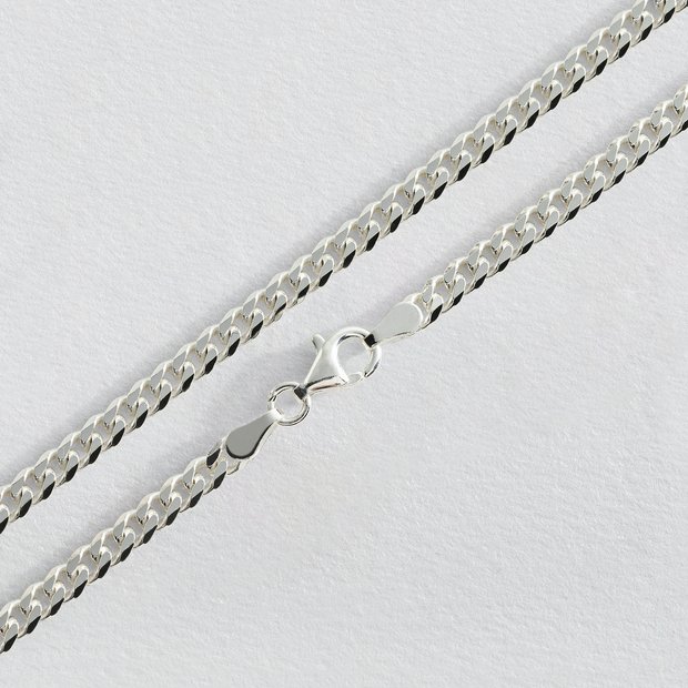 Argos silver on sale curb chain