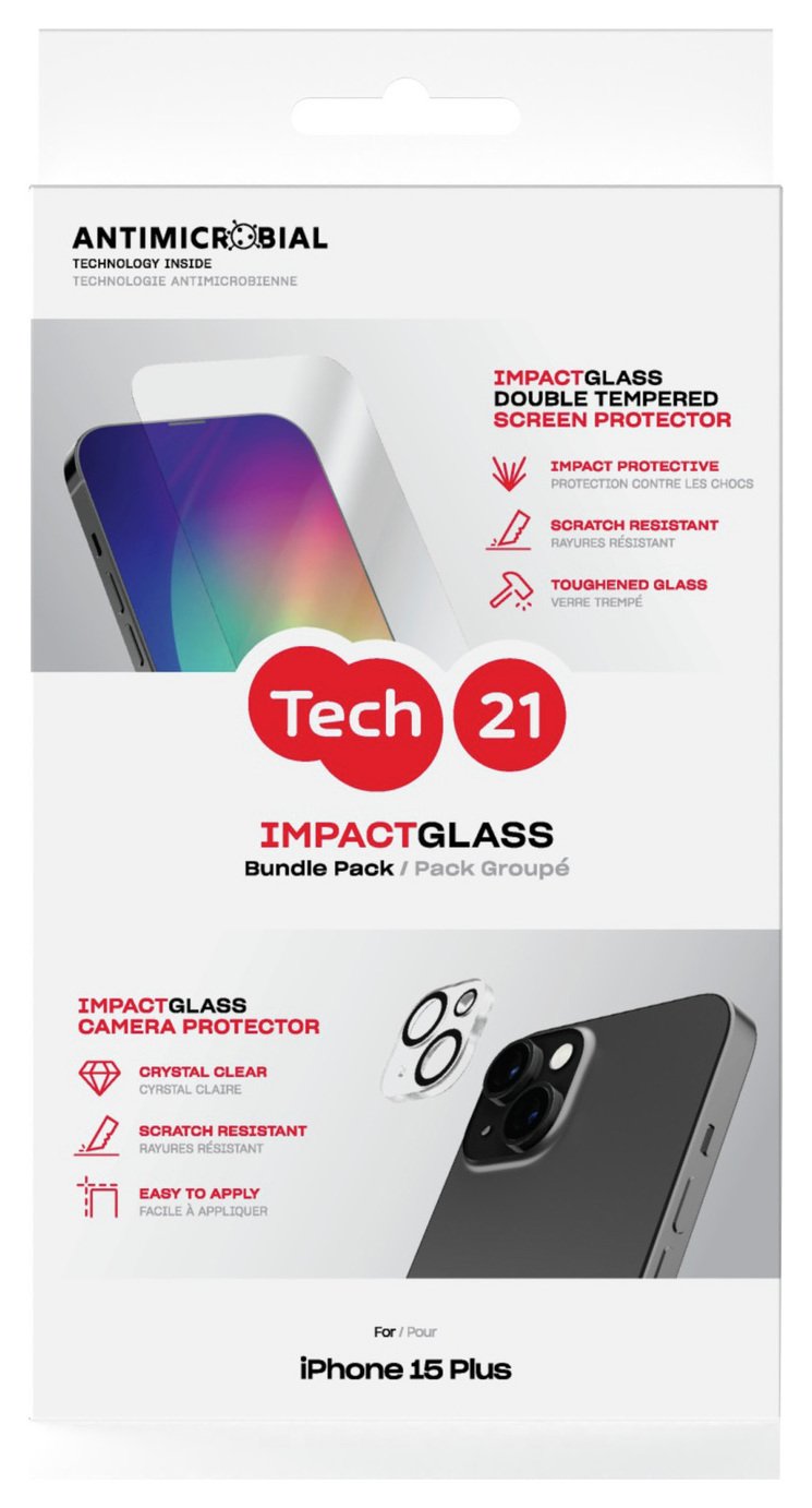 Tech21 iPhone 15 Plus Screen And Camera Protector