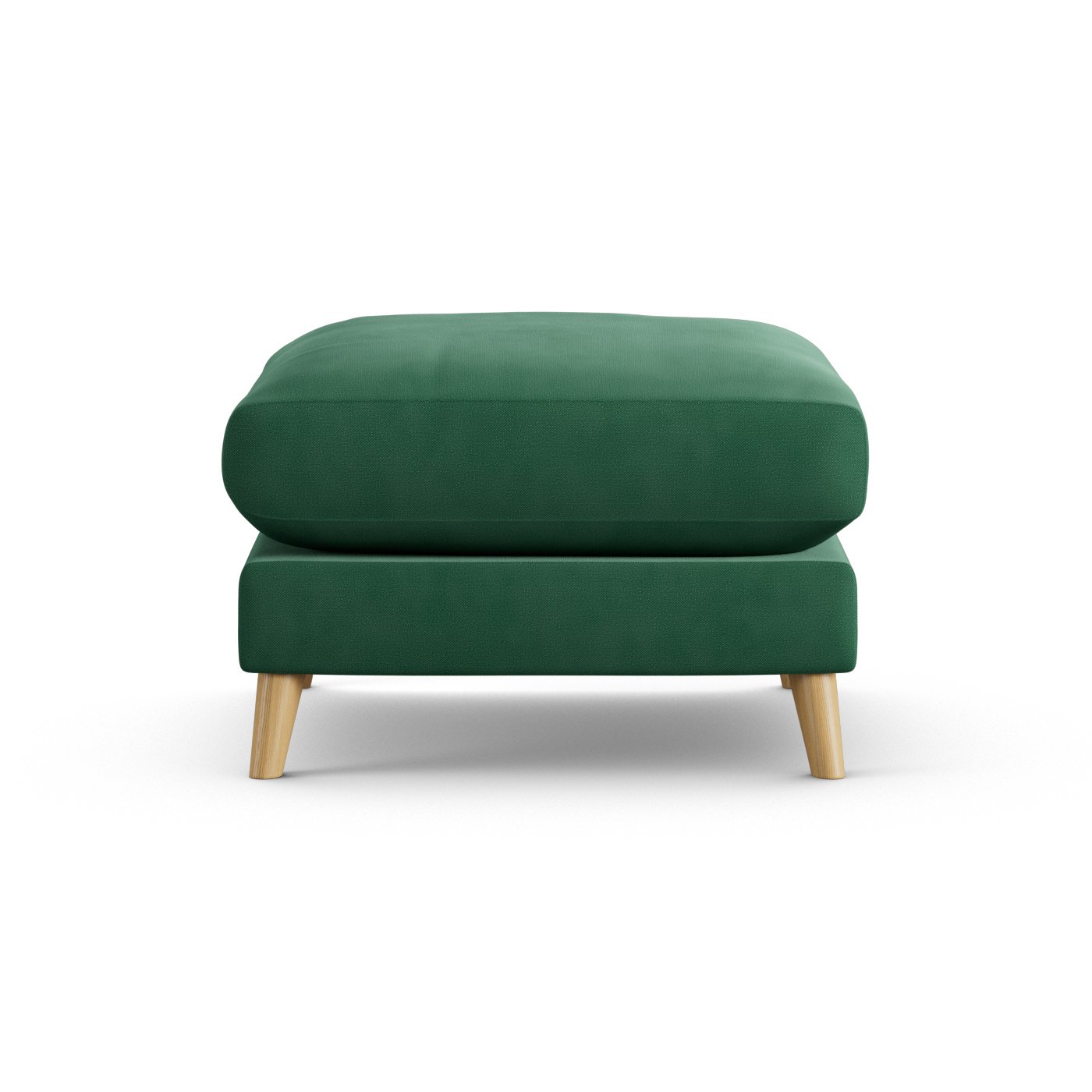 Habitat Lomond Fabric Footstool - Green - Ash Leg