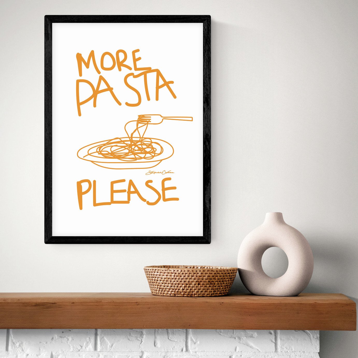 East End Prints More Pasta Please Art Print