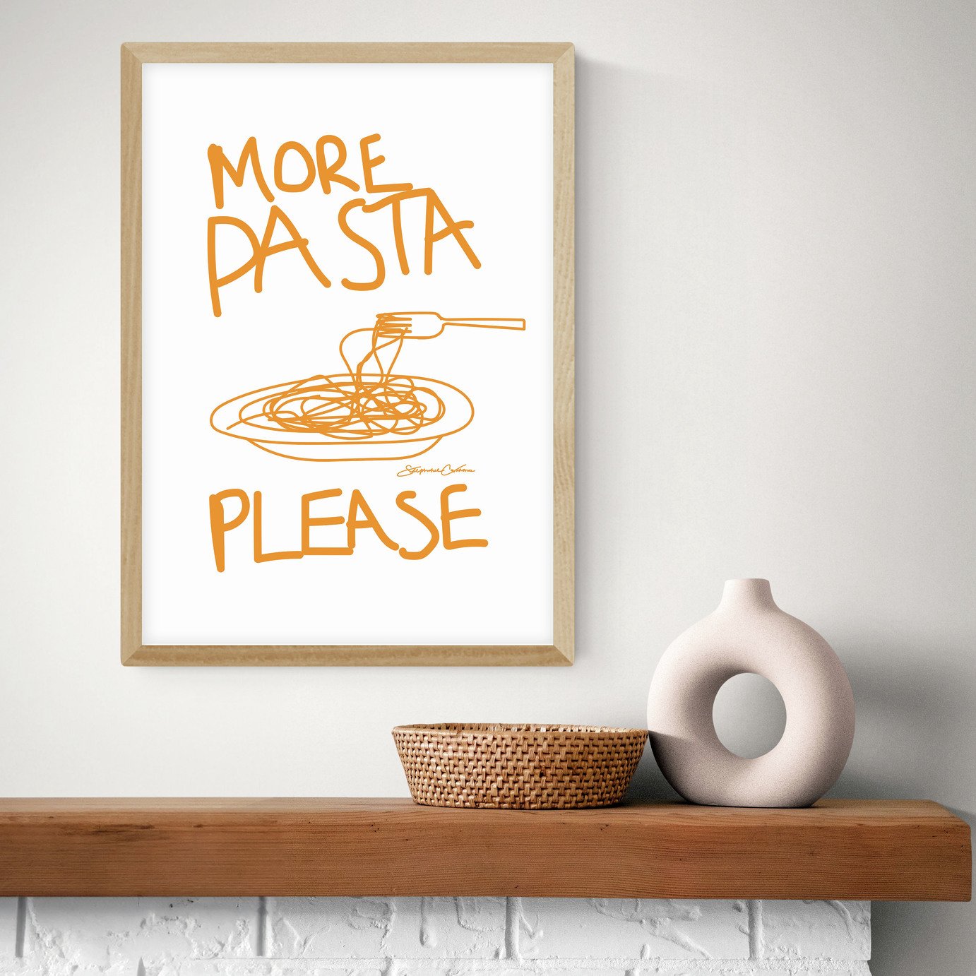 East End Prints More Pasta Please Art Print