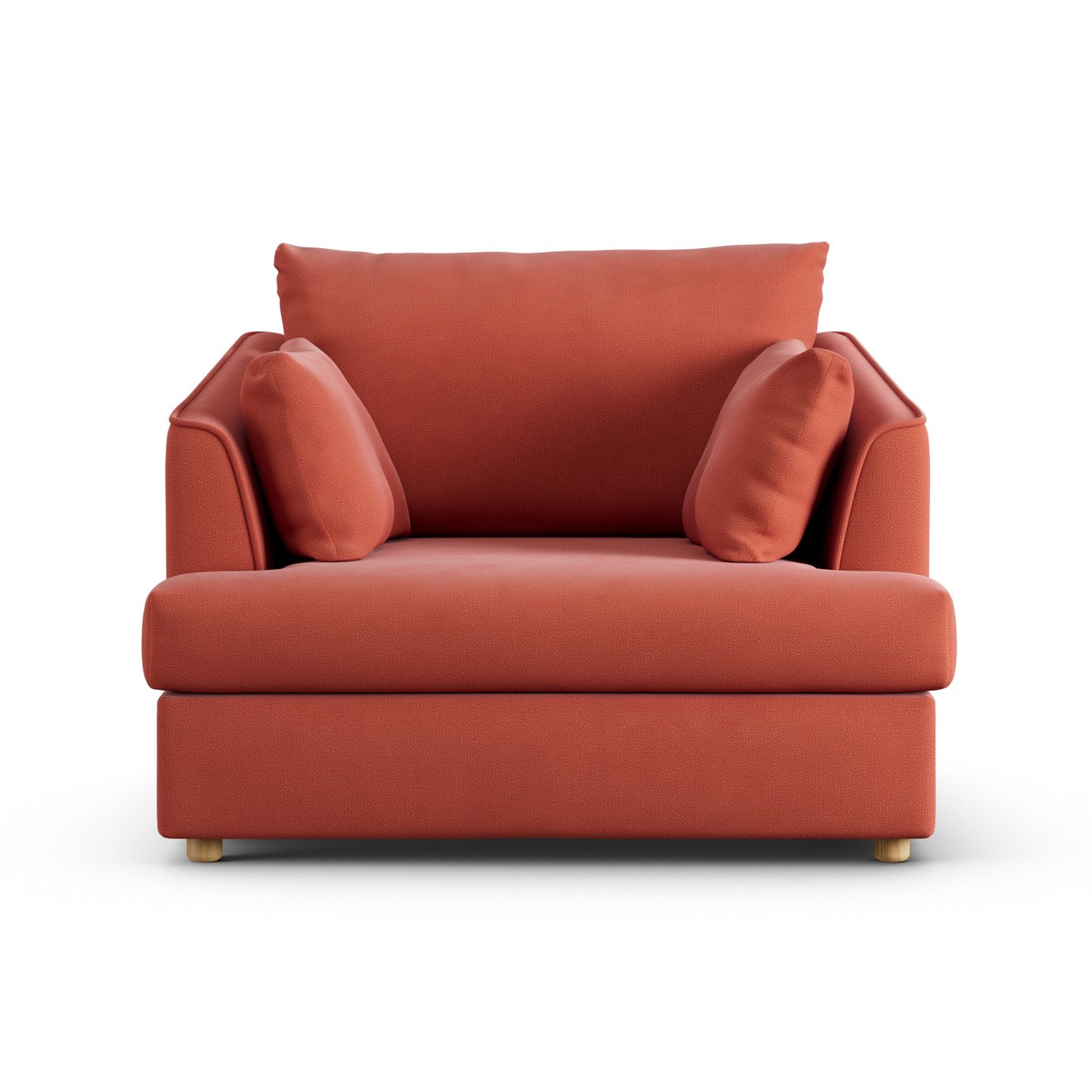 Habitat Holmfirth Fabric Cuddle Chair - Papaya