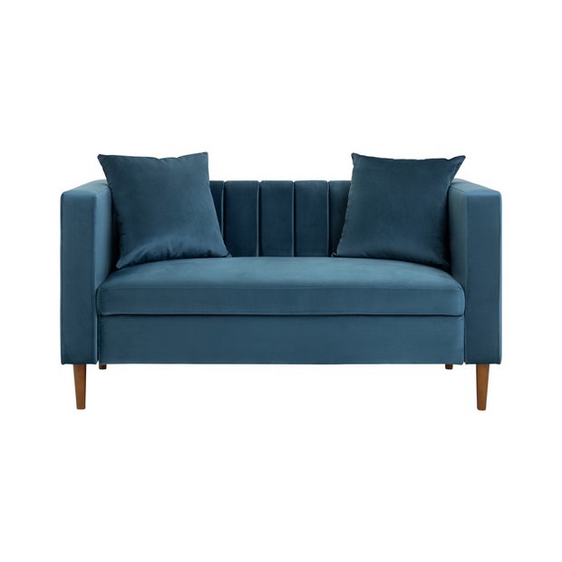 Buy Argos Home Everly Velvet 2 Seater Sofa Blue Sofas Argos