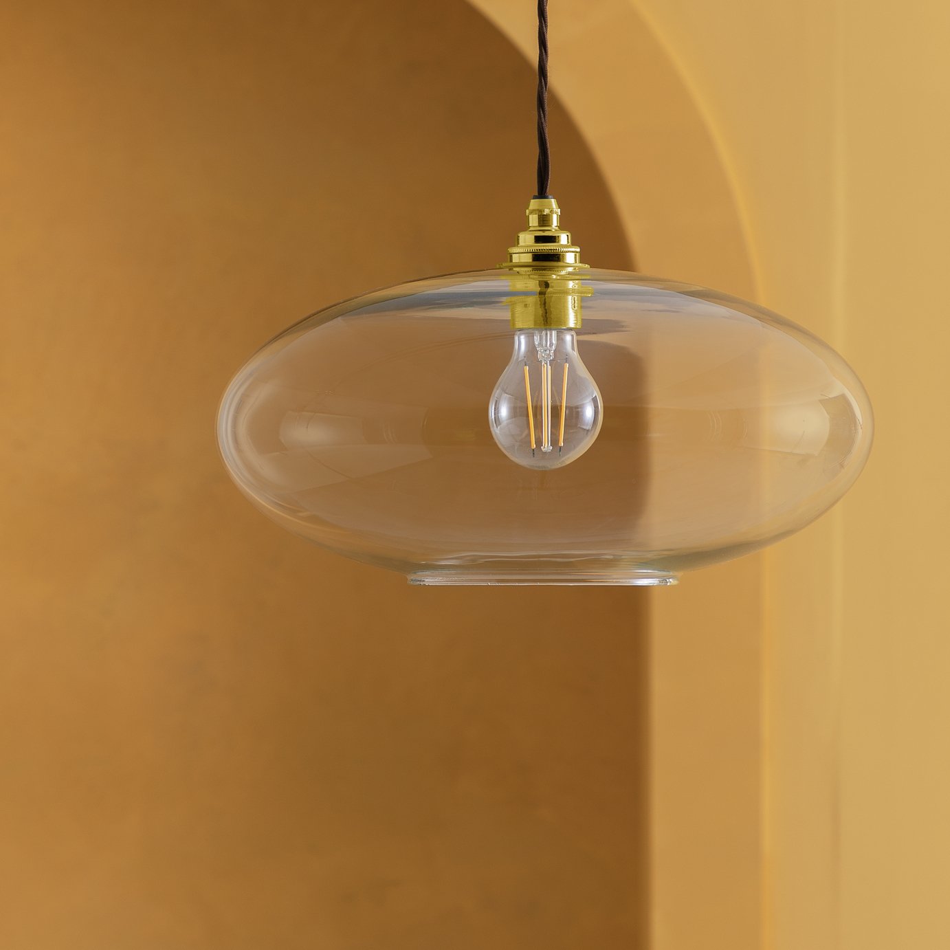 Habitat Clear Glass Easy Fit Lampshade - 35cm