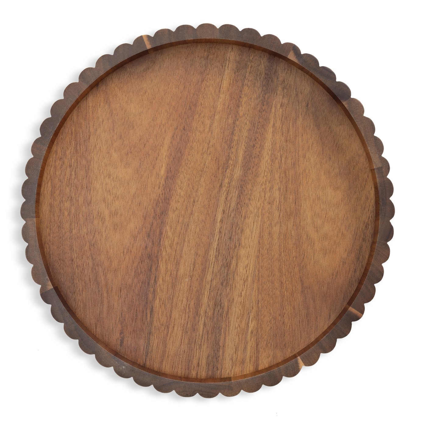 Habitat Ribbed Acacia Wood Tray