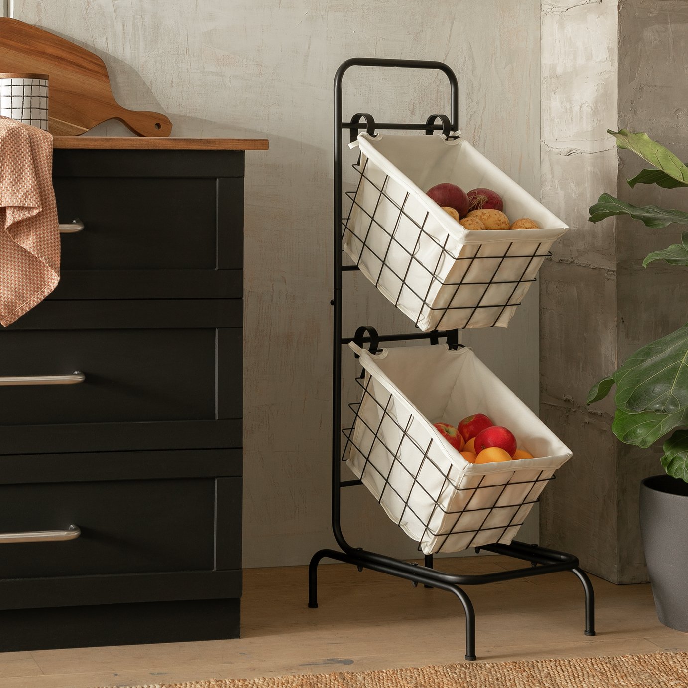Habitat Industrial 2 Tier Storage Basket Holder