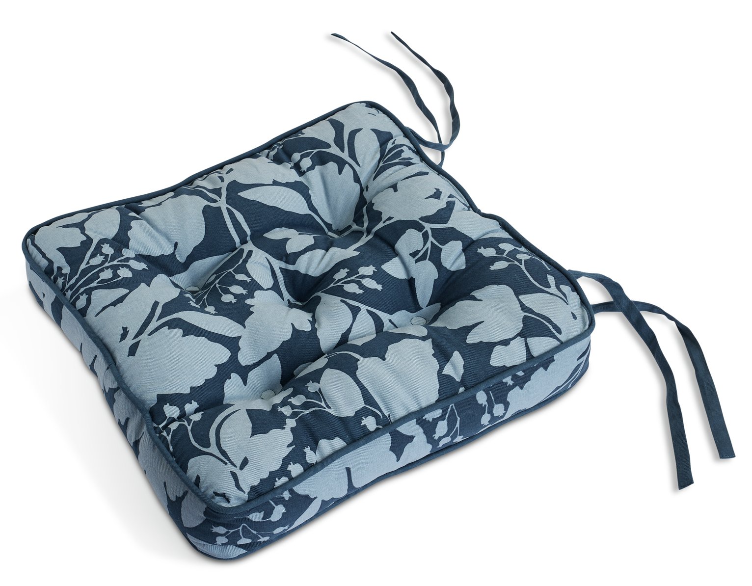 Habitat Floral Cotton Pack of 2 Seat Cushions