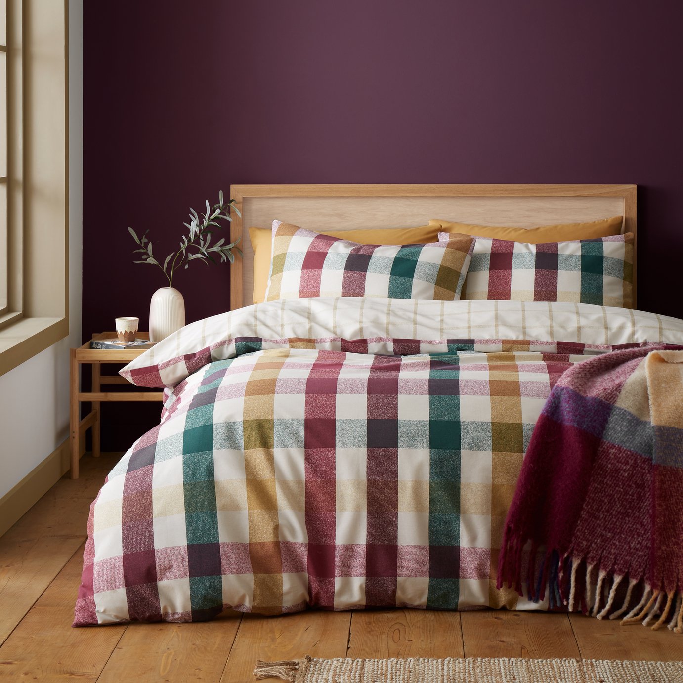 Catherine Lansfield Autumn Check Bedding Set