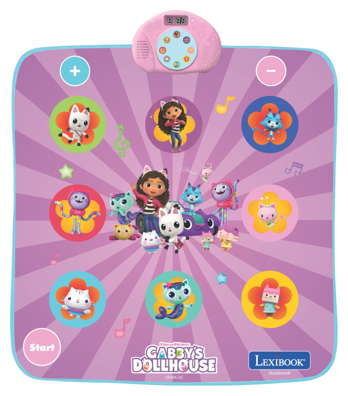 Lexibook Gabby Bluetooth Dance Floor Mat with 6 Games Modes