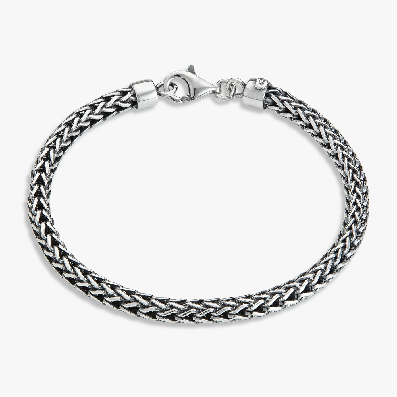 Revere Sterling Silver Oxidized Foxtail Bracelet 