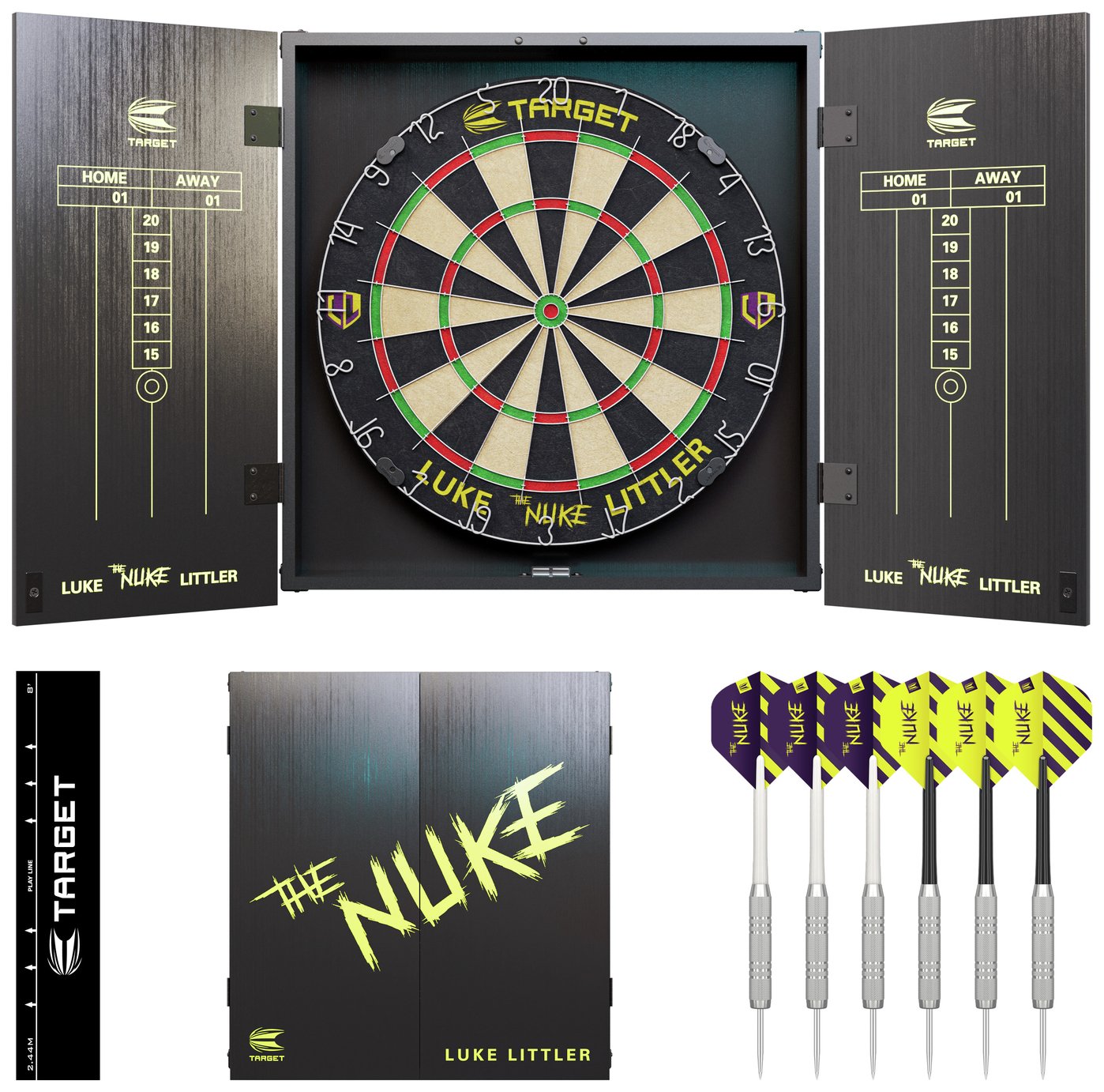 Target Luke Littler Dartboard Cabinet Set