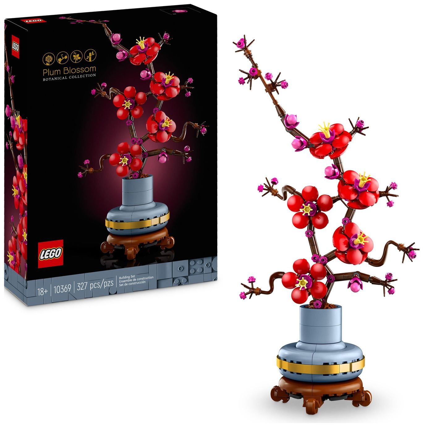 LEGO Icons Plum Blossom Flower Building Set for Adults 10369