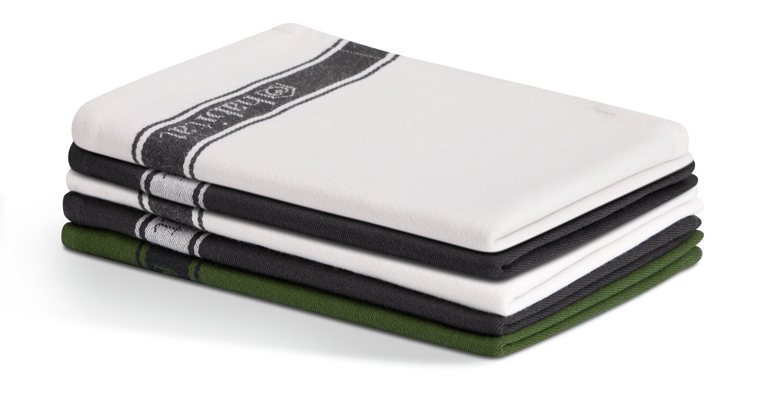 Habitat Industrial Pack of 5 Tea Towels