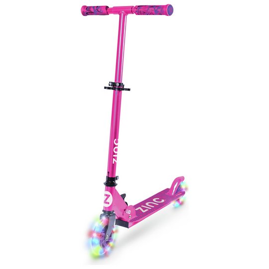 Zinc Identity Light Up Foldable 2 Wheel Scooter - Pink