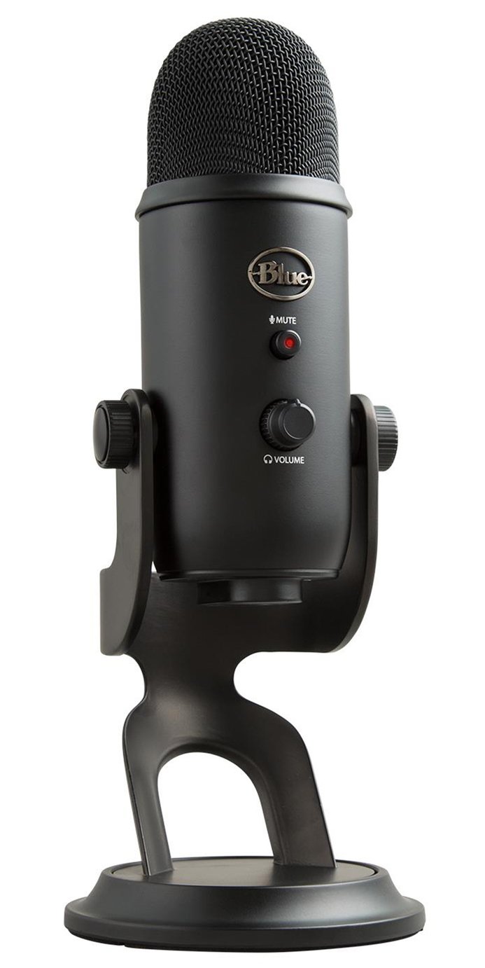 Blue Yeti USB Streaming Gaming Podcast PC Microphone - Black