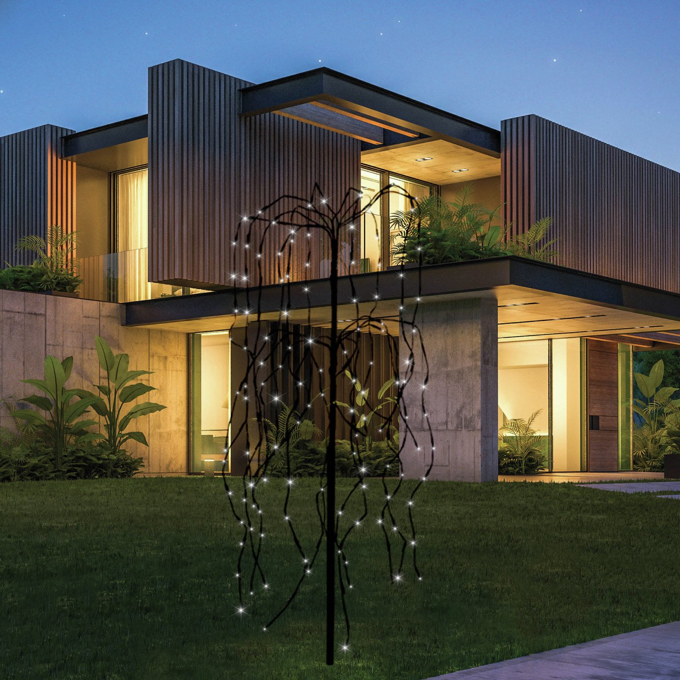 Streetwize Willow Tree Outdoor Decoration With Solar Light