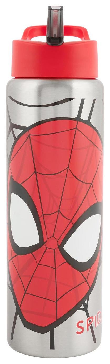 Spider-Man Stainless Steel Silver Sipper Water Bottle -750ml