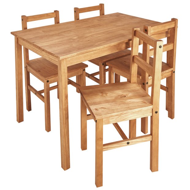 Buy Habitat Miami Oak Effect Dining Table Benches Space Saving Dining ...