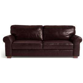 Habitat Salisbury Leather 4 Seater Sofa - Chocolate