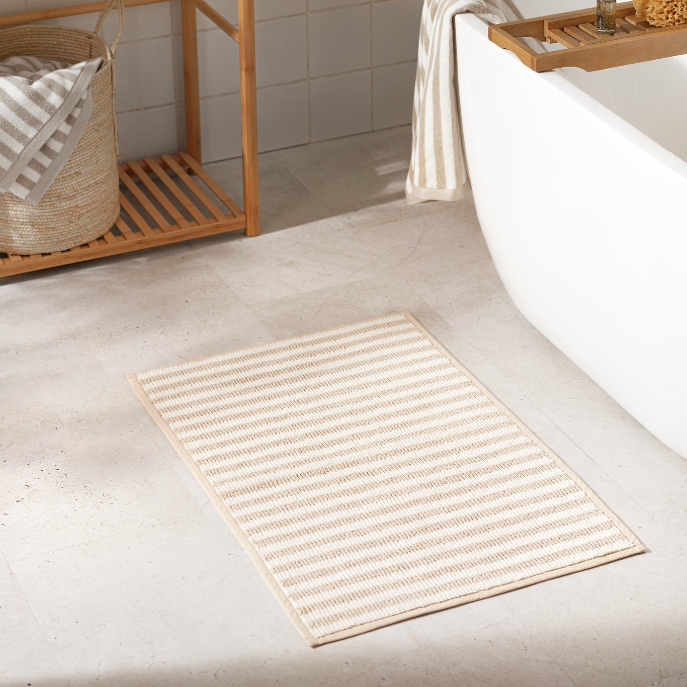 Habitat Stripe Bath Mat