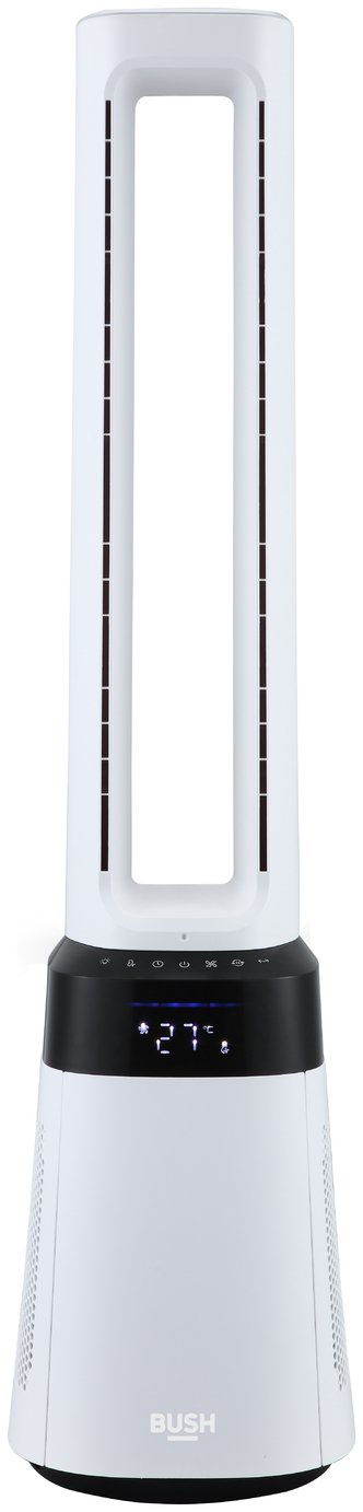 Bush Bladeless 2-in-1 Fan and Air Purifier - Black & White