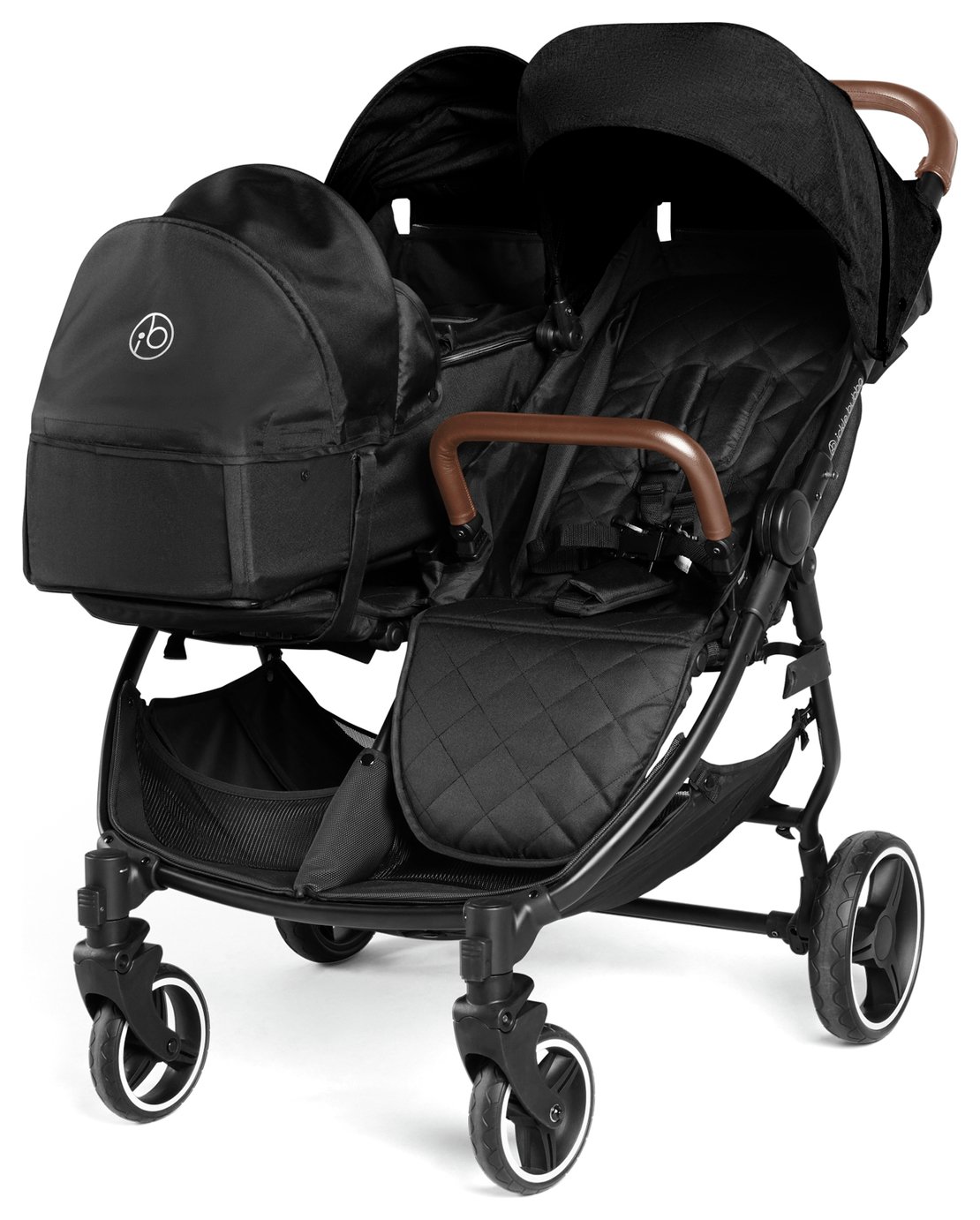 Ickle Bubba Venus Prime Double Twin Pushchair - Black