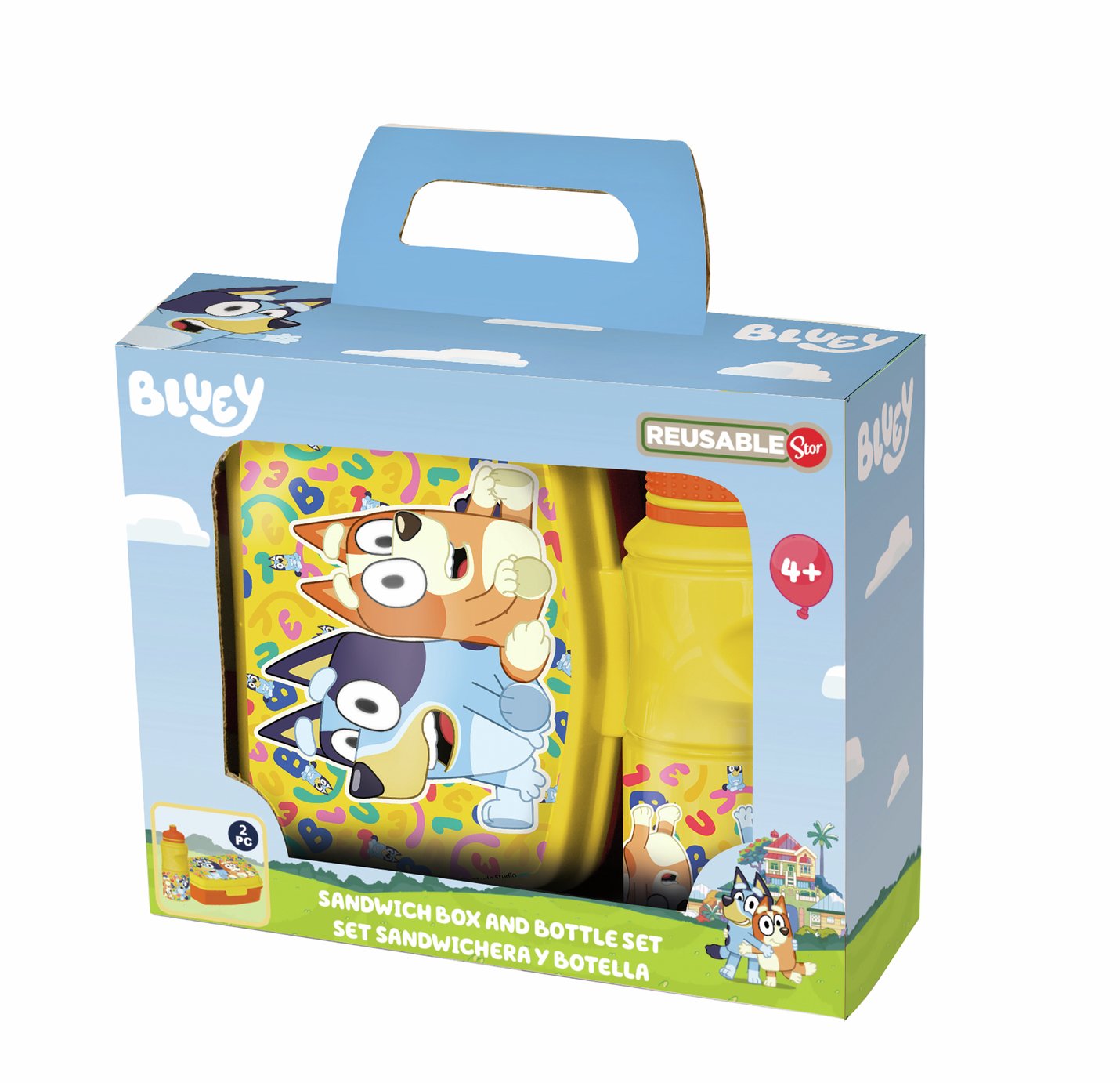Bluey Sandwich Box & Bottle Set - 380ml