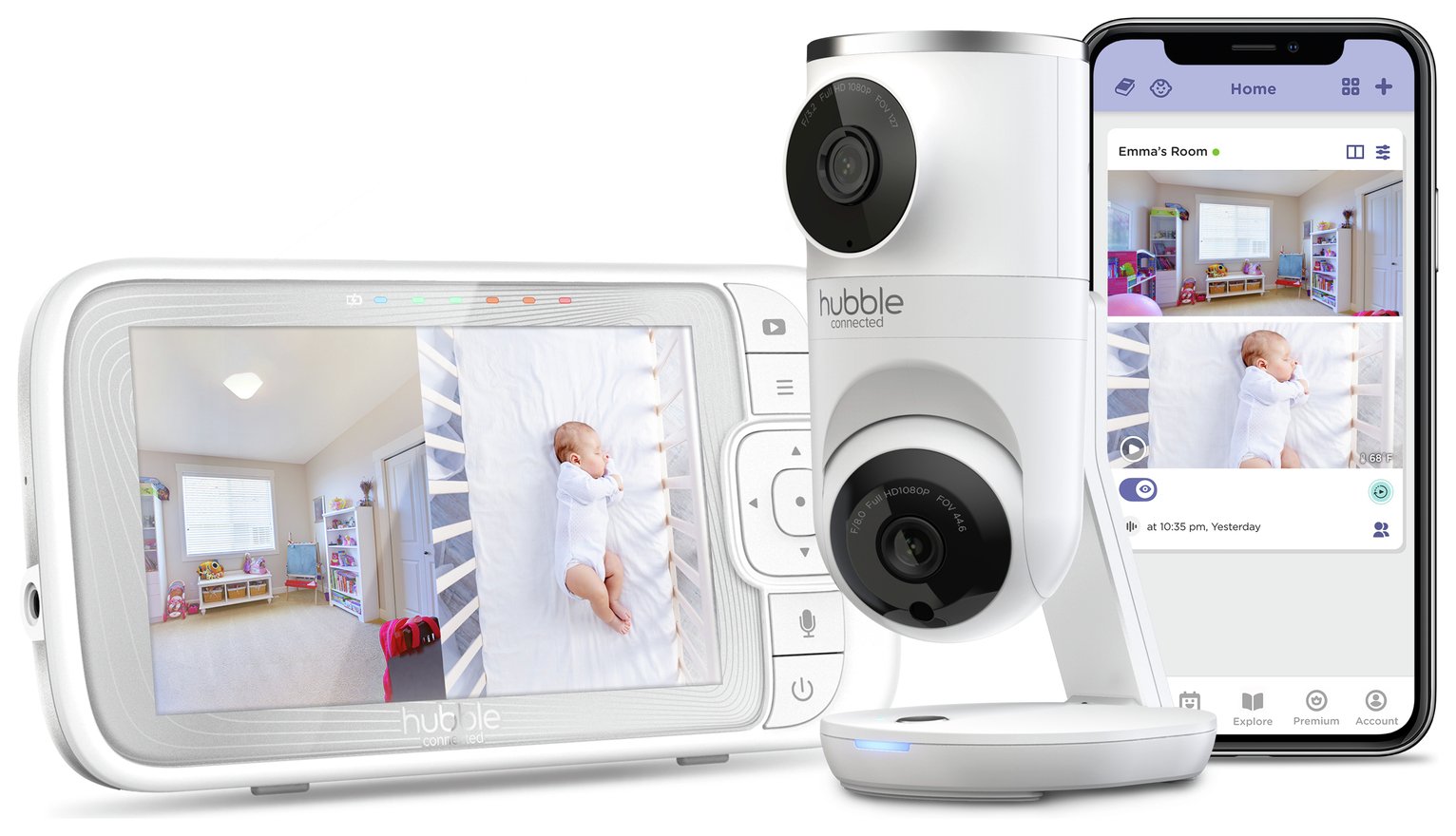 Hubble Nursery Dual Vision Smart Baby Monitor