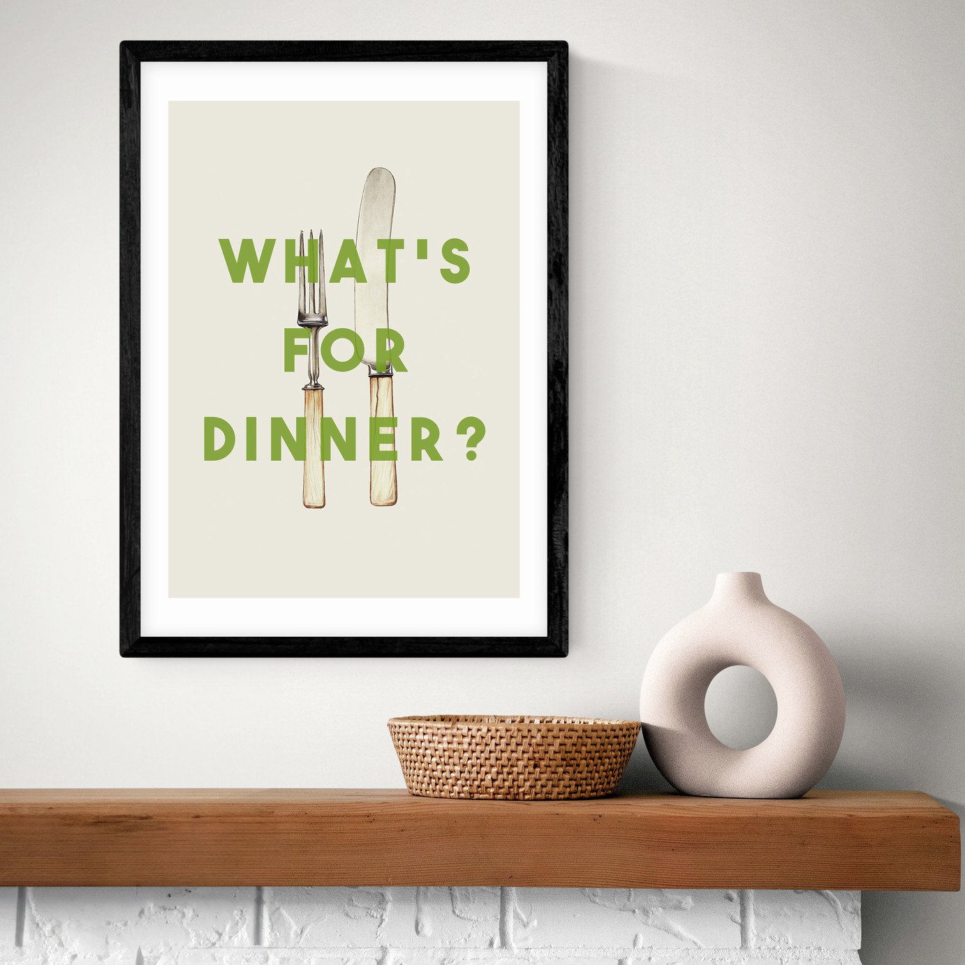 East End Prints Whats for Dinner Art Print