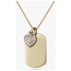 Buy Revere Sterling Silver Dog Tag And Heart Pendant Necklace Womens necklaces Argos