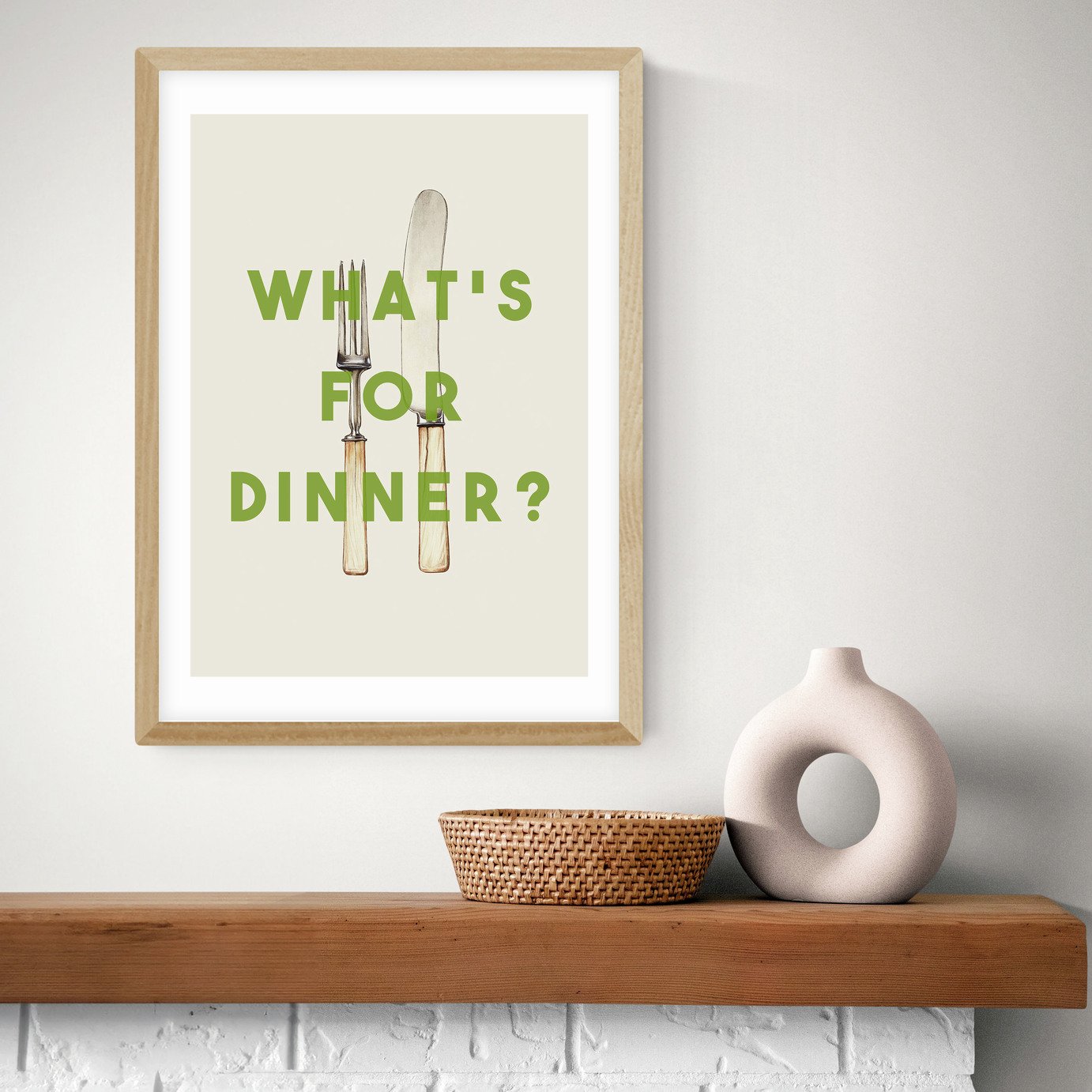 East End Prints Whats for Dinner Art Print