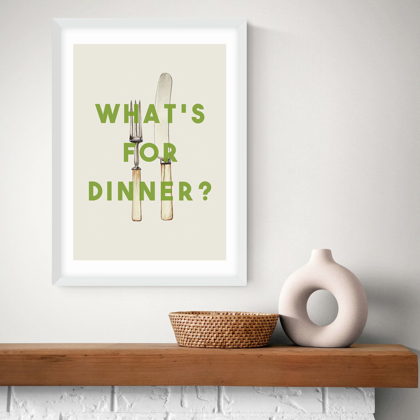 East End Prints Whats for Dinner Art Print